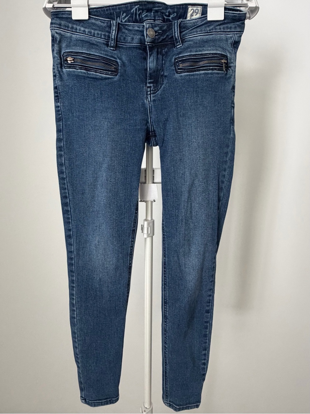 We The Free - Dark Blue Skinny Jeans with Front Zip Pockets
